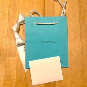 Tiffany & Co paper bag, card and ribbon